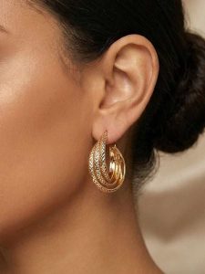 Heliophilia Pozłacane kolczyki-kreole rozmiar: onesize. Żółte kolczyki Heliophilia, pozłacane. Za 48,73 zł.