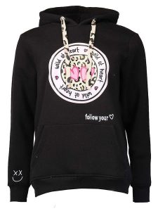 Zwillingsherz Bluza "Kelly" w kolorze czarnym rozmiar: L/XL. Czarne bluzy Zwillingsherz, l, bez wzorów, z bawełny, z kapturem. Za 254,14 zł.
