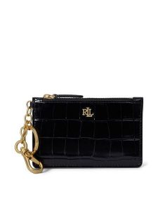 LAUREN RALPH LAUREN Bilonówka 432979863005 Czarny. Czarne portfele Lauren Ralph Lauren, bez wzorów, ze skóry. Za 489,99 zł.