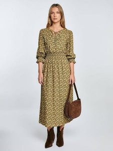 BIG STAR Sukienka w kolorze khaki rozmiar: XL. Brązowe sukienki Big Star, xl, bez wzorów, z wiskozy, retro, bez kołnierzyka, bez ramiączek, maxi. Za 144,99 zł.