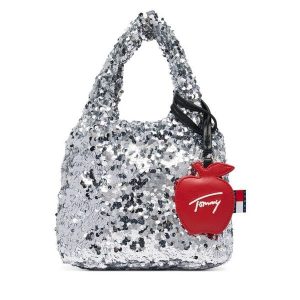 Torebka Tommy Jeans. Szare shopper bag Tommy Jeans, bez wzorów, z jeansu, bez dodatków. Za 489,99 zł.