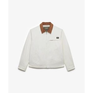 Kurtka damska z aksamitnym kołnierzem Superdry Ranch. Białe kurtki Superdry, bez wzorów, bez kaptura. Za 424,60 zł.