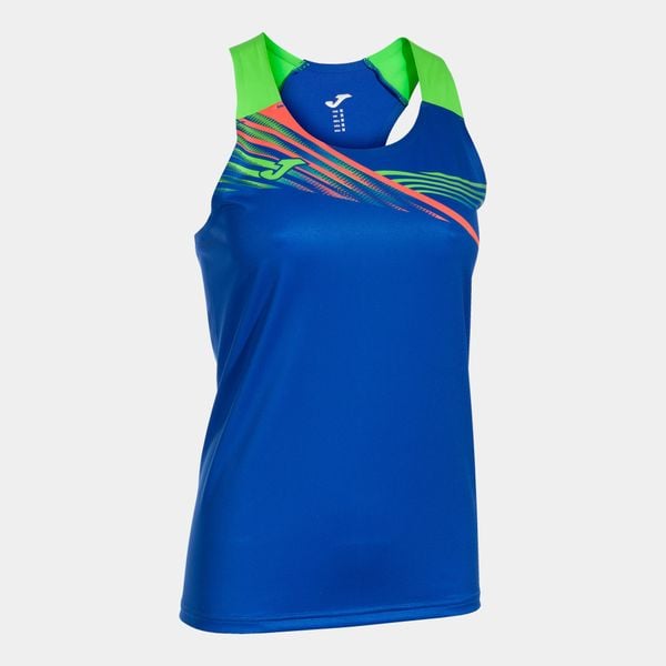 Tank top Joma Elite X. Niebieskie t-shirty JOMA, bez wzorów, z elastanu, bez kołnierzyka, bez ramiączek. W wyprzedaży za 129,85 zł.