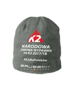 Czapka z wełną merino Brubeck K2. Szare czapki Brubeck, bez wzorów, z materiału. Za 50,00 zł.