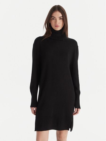 BOSS Sukienka dzianinowa C_Feringatessa 50550493 Czarny Relaxed Fit. Czarne sukienki Boss, l, bez wzorów, z dzianiny, bez kołnierzyka, bez ramiączek. Za 639,99 zł.