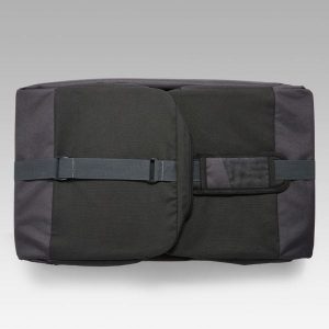 Torba sportowa Kipsta Hardcase 75 L. Czarne torby podróżne i sportowe DECATHLON, bez wzorów, z gumy, na ramię, duże. Za 129,99 zł.