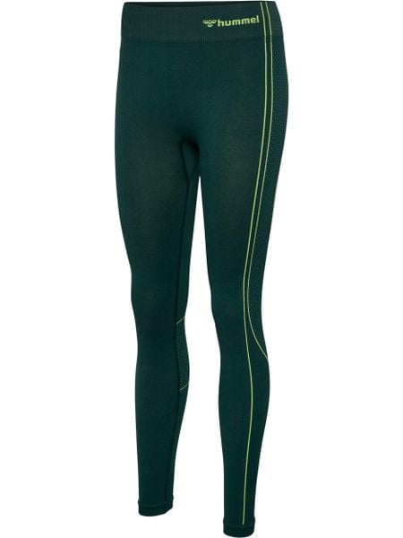 Damskie legginsy bezszwowe Hummel Zone. Zielone legginsy Hummel, bez wzorów, z materiału. Za 175,05 zł.