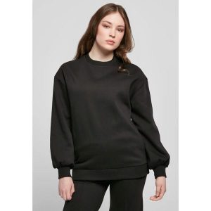 Bluza damska Urban Classics organic oversized crew. Czarne bluzy Urban Classics, bez wzorów, z bawełny, bez kaptura. Za 277,00 zł.
