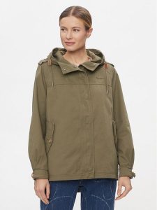 Pepe Jeans Parka Sally PL402319 Zielony Regular Fit. Zielone kurtki Pepe Jeans, s, bez wzorów, z bawełny, bez kaptura. Za 629,99 zł.