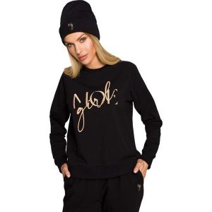 Czapka Beanie z Haftem - Czarna. Czarne czapki MOE, bez wzorów, z bawełny. Za 96,90 zł.