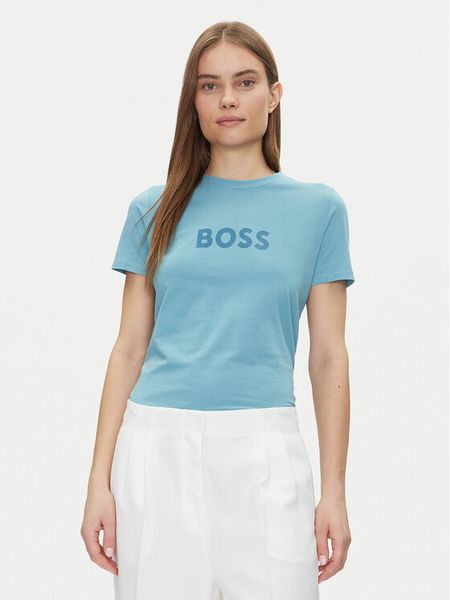 BOSS T-Shirt 50501139 Błękitny Regular Fit. Niebieskie t-shirty Boss, s, bez wzorów, z bawełny, bez kołnierzyka, bez ramiączek. Za 119,99 zł.