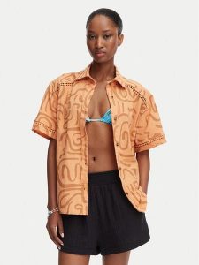 Billabong Koszula Summers End EBJWT00126 Pomarańczowy Oversize. Brązowe koszule Billabong, xl, bez wzorów, z bawełny, bez kołnierzyka, bez ramiączek. Za 279,99 zł.