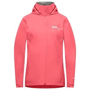 Kurtka przeciwdeszczowa damska Jack Wolfskin Trailtime 2L. Czerwone kurtki Jack Wolfskin, l, bez wzorów, bez kaptura. Za 399,99 zł.