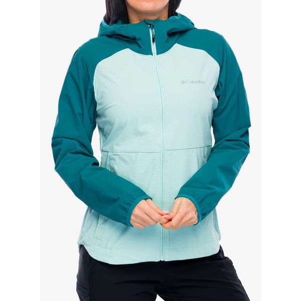 Kurtka softshell damska Columbia Heather Canyon II Hooded Softshell. Zielone kurtki Columbia, bez wzorów, z softshellu, bez kaptura. Za 319,99 zł.