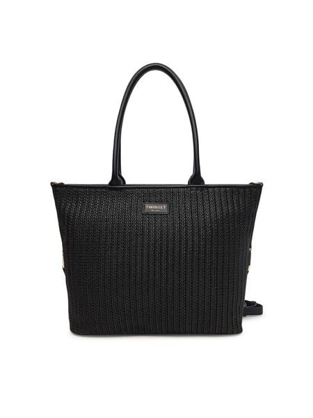 TWINSET Torebka 251TB7382 Czarny. Czarne torebki klasyczne Twinset, bez wzorów, ze skóry, bez dodatków. Za 419,99 zł.