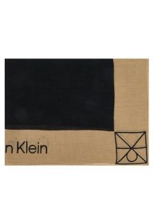 Calvin Klein Szal LV04F9021G Czarny. Czarne rękawiczki Calvin Klein, bez wzorów, ze lnu. Za 329,99 zł.