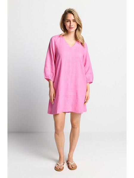 Rich & Royal Sukienka w kolorze różowym rozmiar: 36. Różowe sukienki Rich & Royal, na co dzień, bez wzorów, ze lnu, bez kołnierzyka, bez ramiączek, midi, proste. Za 174,43 zł.