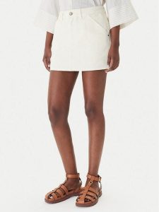 Eleh Spódnica jeansowa EL107 Écru Regular Fit. Spódnice Eleh, bez wzorów, z bawełny. Za 423,99 zł.