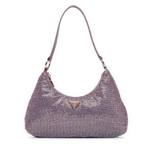 Torebka Guess. Fioletowe torebki klasyczne Guess, z aplikacjami, bez dodatków. Za 544,99 zł.