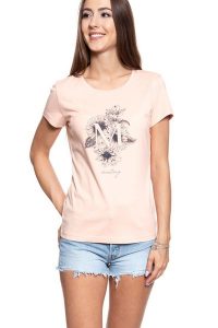 MUSTANG T SHIRT DAMSKI Alexia C Print 1008933 8415. Pomarańczowe t-shirty Mustang, s, bez wzorów, bez kołnierzyka, bez ramiączek. W wyprzedaży za 39,99 zł.