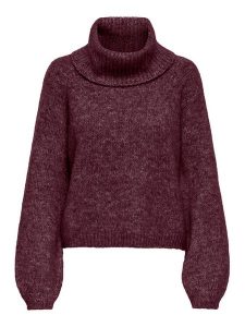 ONLY Golf Gila 15358571 Fioletowy Regular Fit. Fioletowe golfy ONLY, bez wzorów, z syntetyku. Za 169,99 zł.