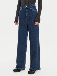 IVY OAK Jeansy Prijanka IO115188 Granatowy Wide Leg. Niebieskie jeansy IVY & OAK, bez wzorów, z bawełny. Za 429,99 zł.