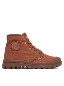 Palladium Trapery Pampahi 92352-212-M Brązowy. Brązowe buty zimowe Palladium, z materiału, bez obcasa, bez zapięcia. Za 379,99 zł.