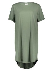 ONLY Carmakoma Sukienka w kolorze khaki rozmiar: M-46/48. Brązowe sukienki Only Carmakoma, m, bez wzorów, z bawełny, bez kołnierzyka, bez ramiączek, midi. Za 72,95 zł.