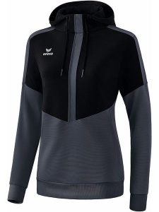 Erima Bluza "Squad" w kolorze czarno-szarym rozmiar: 40. Czarne bluzy Erima, bez wzorów, z kapturem. Za 113,90 zł.