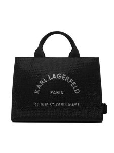 KARL LAGERFELD Torebka A4W50011 Czarny. Czarne torebki klasyczne KARL LAGERFELD, bez wzorów, z materiału, bez dodatków. Za 619,99 zł.