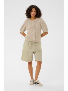 Kaffe Bermudy w kolorze beżowo-szarobrązowym rozmiar: 36. Brązowe szorty Kaffe, bez wzorów, z bawełny. Za 86,99 zł.