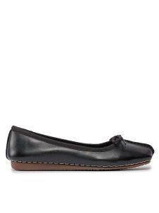 Clarks Baleriny Freckle Ice 203529294 Czarny. Czarne balerinki Clarks, bez wzorów, ze skóry, bez obcasa, bez zapięcia. Za 259,99 zł.