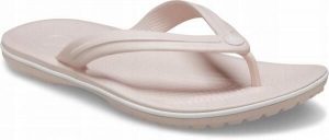Japonki Dla Dorosłych Crocs Crocband Flip. Białe klapki Crocs, bez wzorów, z materiału, bez obcasa. Za 169,99 zł.