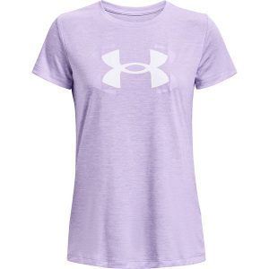 Koszulka damska Under Armour Tech Twist Graphic SSC. Fioletowe bluzki Under Armour, m, bez wzorów, sportowe, bez kołnierzyka, bez ramiączek. Za 99,90 zł.