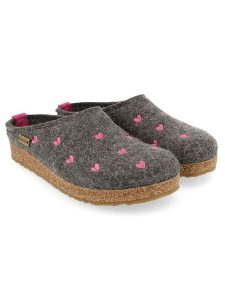 HAFLINGER Kapcie w kolorze antracytowym rozmiar: 39. Czarne kapcie HAFLINGER, bez wzorów, z materiału. Za 170,42 zł.