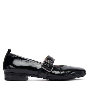 Półbuty Hispanitas. Czarne półbuty Hispanitas, bez wzorów, bez obcasa, na płaskiej podeszwie, bez zapięcia. Za 359,99 zł.