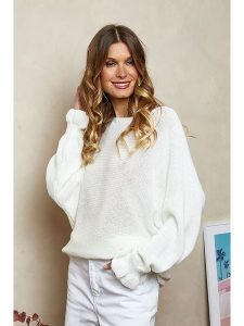 Joséfine Sweter wełniany "Rahel" w kolorze kremowym rozmiar: M. Brązowe swetry oversize Joséfine, m, bez wzorów, z wełny, bez ramiączek. Za 145,26 zł.