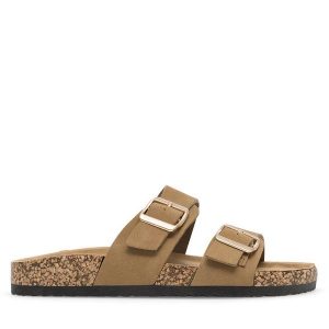 Klapki Jenny Fairy. Brązowe klapki Jenny Fairy, bez wzorów, bez obcasa. Za 69,99 zł.