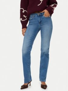 Vero Moda Jeansy Flash 10306823 Niebieski Straight Fit. Niebieskie jeansy Vero Moda, bez wzorów, z bawełny. Za 209,99 zł.