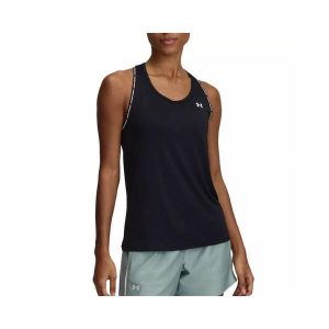 Damski tank top Under Armour Tech Knockout. Białe topy Under Armour, bez wzorów, sportowe, bez kołnierzyka, bez ramiączek. W wyprzedaży za 140,85 zł.
