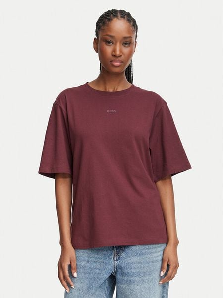 BOSS T-Shirt Enis 50523256 Czerwony Regular Fit. Czerwone t-shirty Boss, s, bez wzorów, bez kołnierzyka, bez ramiączek. Za 229,99 zł.