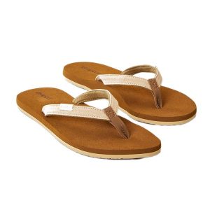 Japonki plażowe damskie Rip Curl Freedom 12. Brązowe klapki Rip Curl, bez wzorów, bez obcasa. Za 66,99 zł.