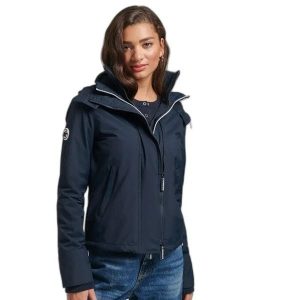 Kurtka damska Superdry Pop Zip Arctic SD-Windcheater. Niebieskie kurtki Superdry, bez wzorów, bez kaptura. Za 416,35 zł.