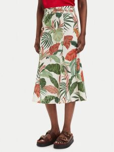 Guess Spódnica midi W6GD69 W2092 Zielony Regular Fit. Zielone spódnice Guess, xl, z aplikacjami, z wiskozy, midi. Za 366,99 zł.
