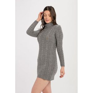 Sweter w kolorze szarym. Długie swetry marki Jimmy Sanders. W wyprzedaży za 139,95 zł.