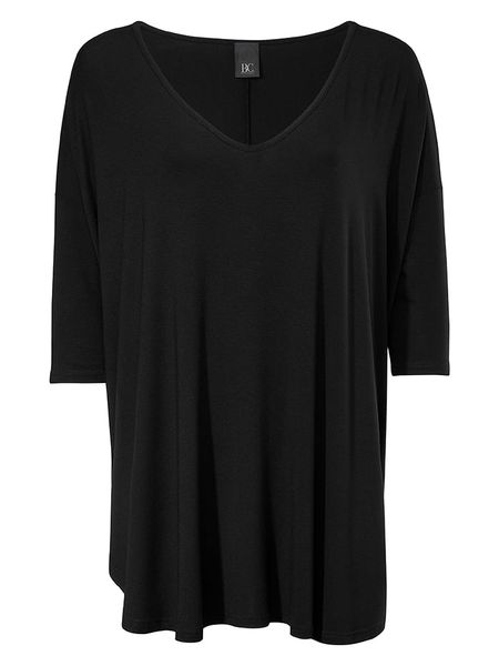 Heine Koszulka w kolorze czarnym rozmiar: 40/42. Czarne bluzki Heine, bez wzorów, bez kołnierzyka, bez ramiączek. Za 91,56 zł.