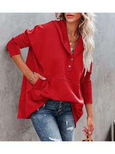 Milan Kiss Bluza w kolorze czerwonym rozmiar: L. Czerwone bluzy Milan Kiss, l, bez wzorów, z kapturem. Za 152,99 zł.