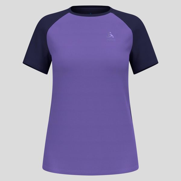 Koszulka damska Odlo X-ALP TRAIL T-shirt crew neck s/s. Fioletowe bluzki ODLO, s, bez wzorów, sportowe, bez kołnierzyka, bez ramiączek. W wyprzedaży za 305,99 zł.