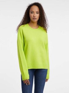 Orsay Sweter w kolorze jasnozielonym rozmiar: M. Zielone swetry oversize Orsay, m, bez wzorów, bez ramiączek. Za 127,35 zł.
