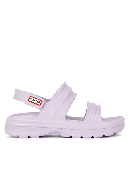 Hunter Sandały WFD4036EVA-TME Fioletowy. Fioletowe sandały Hunter, bez wzorów, z kauczuku, bez obcasa, na płaskiej podeszwie, bez zapięcia. Za 249,99 zł.